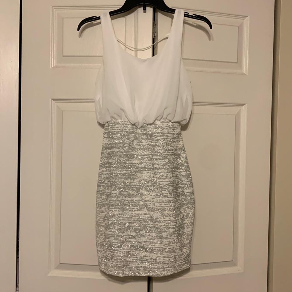 White Glitter Dress